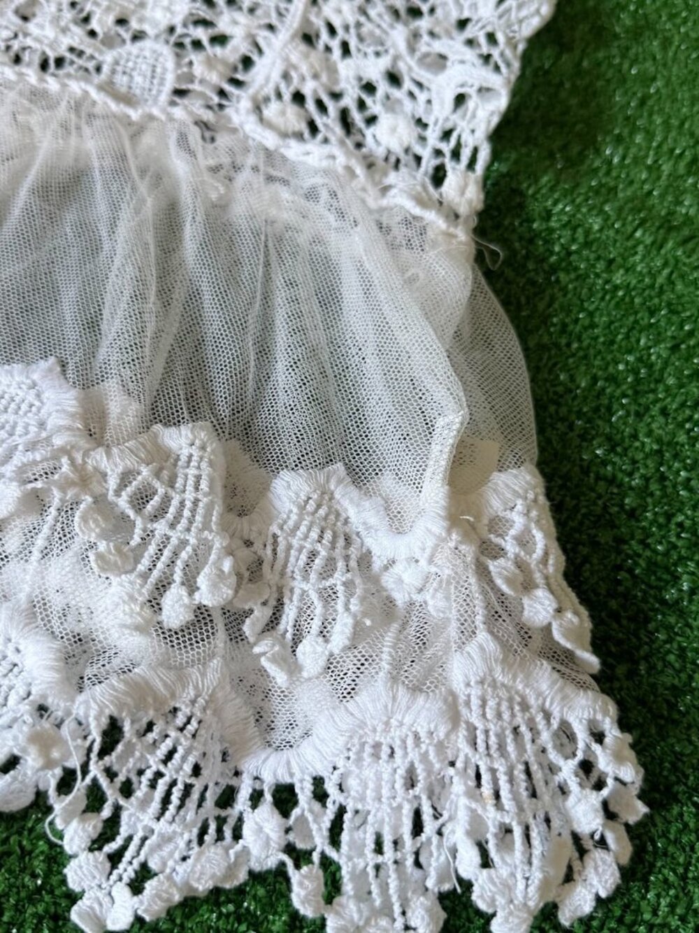 Roommates Boho Ivory Crochet Lace Sheer Tank Top Festival Cover Up Plus Size 3X - Picture 6 of 14